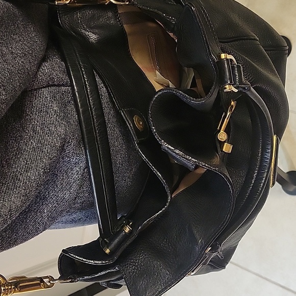 BURBERRY Belted housecheck Leather 2 way bag - Picture 12 of 17